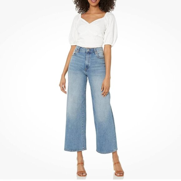 🎄The Drop Women's Annie Cap Sleeve Square Neck Fitted‎ Rib Knit Top Large - Picture 3 of 8